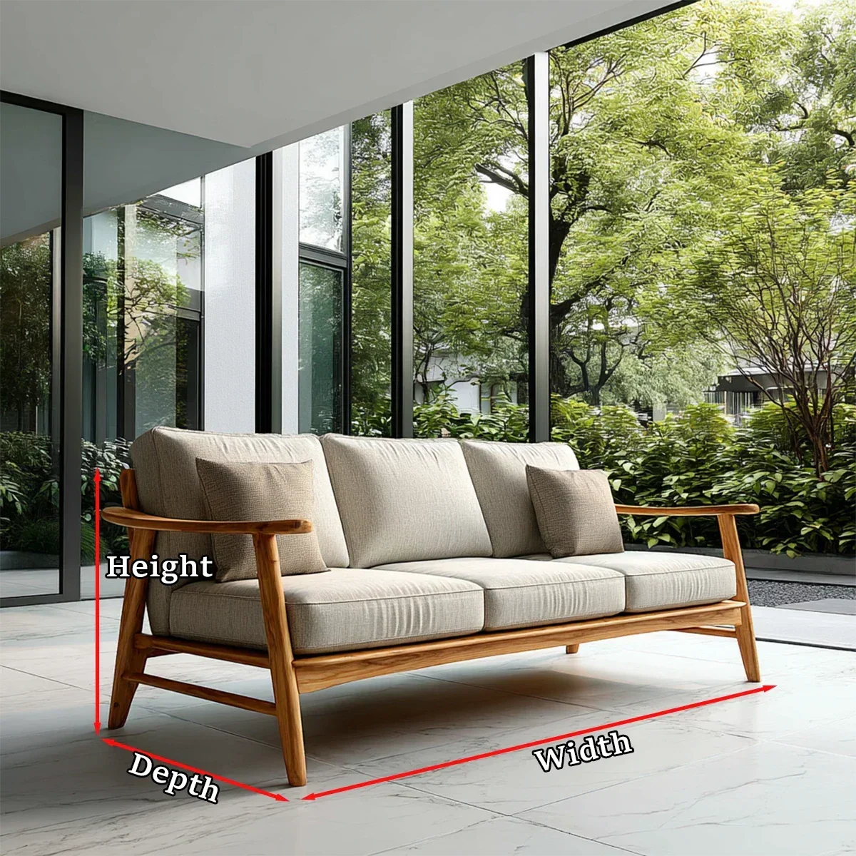 Comfortable Modern Sofa with Soft Cushions and Relaxed Seating for Daily Use - ArborisWood - 10