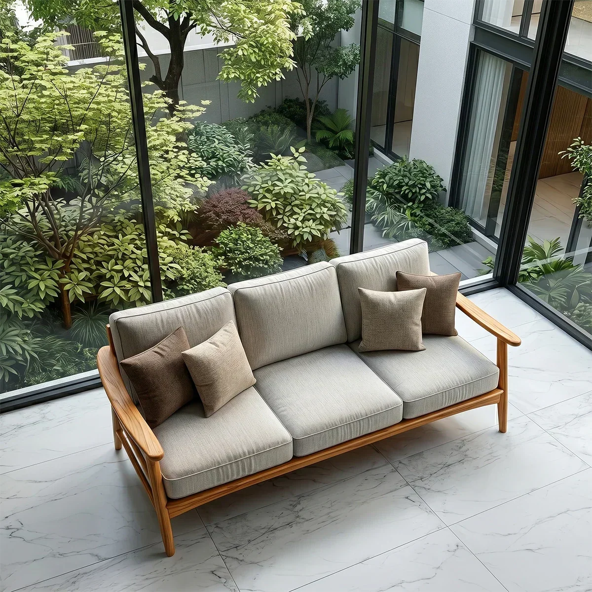 Comfortable Modern Sofa with Soft Cushions and Relaxed Seating for Daily Use - ArborisWood - 5