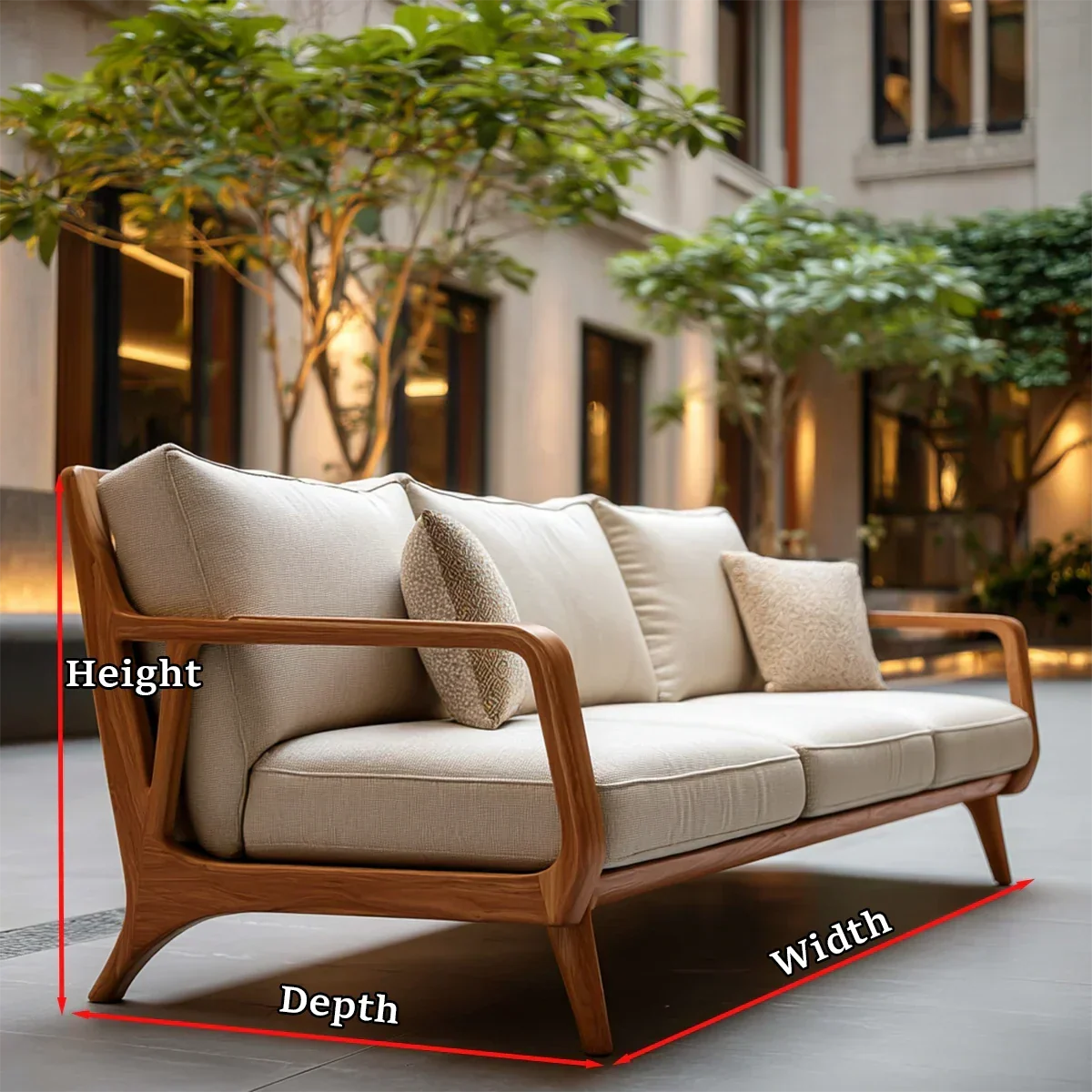 Modern Curved Sofa with Deep Seating and Cushioned Comfort for Living Rooms - ArborisWood - 10