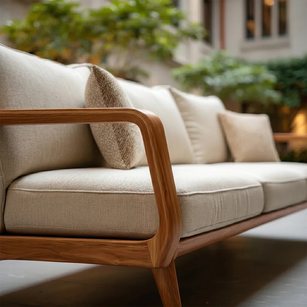 Modern Curved Sofa with Deep Seating and Cushioned Comfort for Living Rooms - ArborisWood - 3