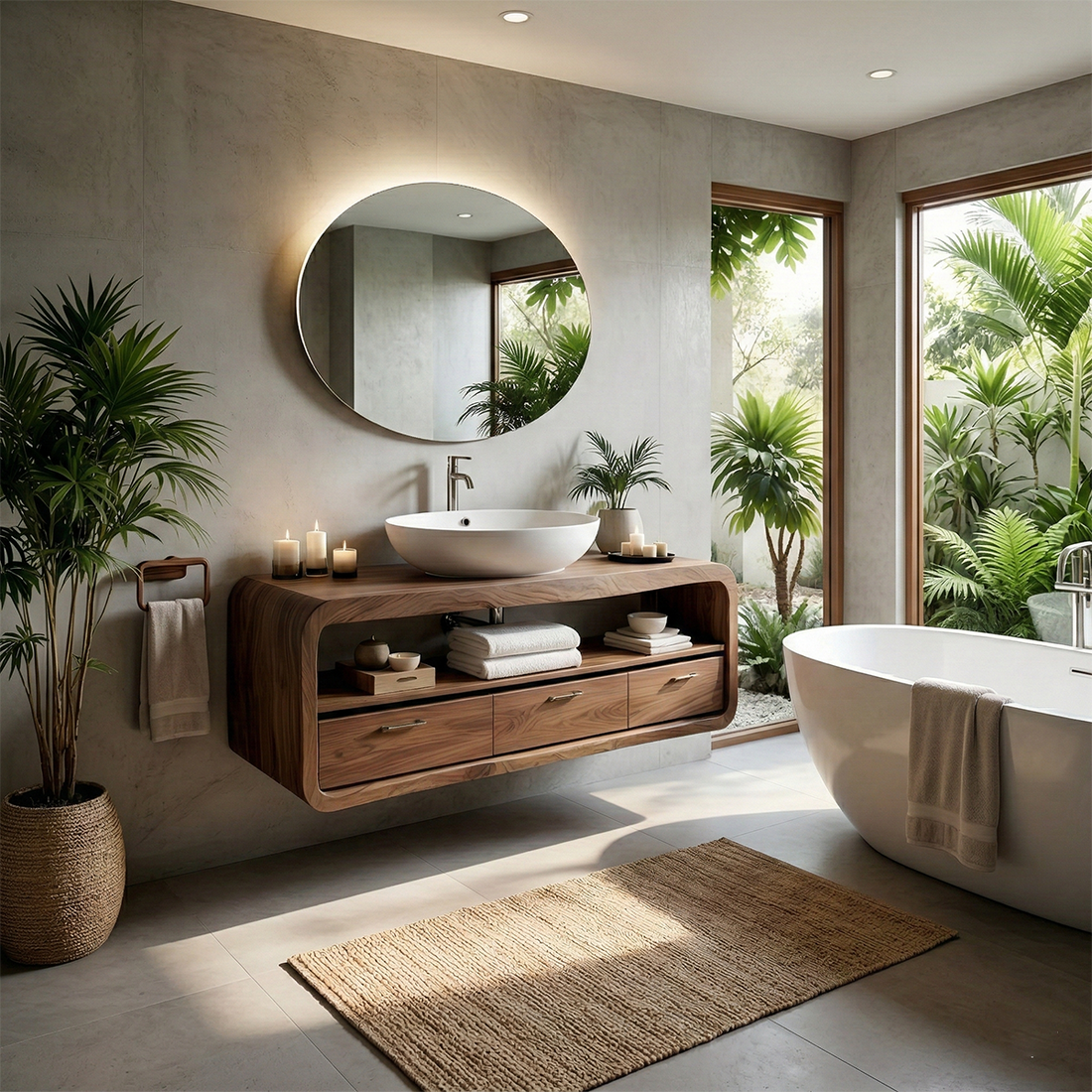 Curved vs. Straight: Choosing the Right Bathroom Vanity Silhouette for Your Space