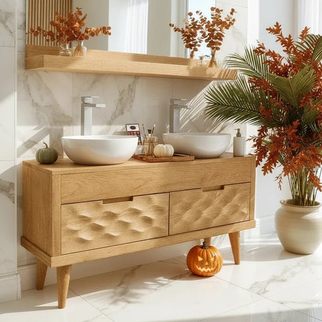 Halloween Costume Night: Double Sink Vanities for a Family Bath