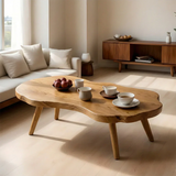 Artistic Organic Coffee Table – Solid Wood Mid-Century Living Room Table - Arboriswood - 6