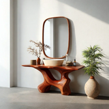 Artistic Sculptural Bathroom Vanity Natural Solid Wood Curved Base - Arboriswood - 7