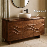 Bathroom Vanity with Flowing Wave-Carved Doors for Primary Bathrooms - Arboriswood - 10