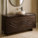 Bathroom Vanity with Flowing Wave-Carved Doors for Primary Bathrooms - Arboriswood - 6