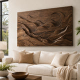 Layered carved scenery gives this wall art a refined sense of depth in modern spaces