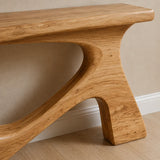 Console Table with Sculptural Curved Legs in Natural Solid Wood - Arboriswood - 3