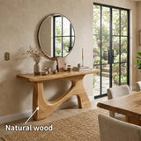 Console Table with Sculptural Curved Legs in Natural Solid Wood - Arboriswood - 6