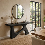Console Table with Sculptural Curved Legs in Natural Solid Wood - Arboriswood - 8