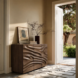 Contemporary Carved Sideboard Cabinet in Natural Solid Wood Design - ArborisWood - 7
