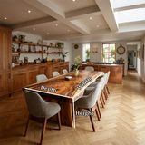 Contemporary Dining Table in Solid Wood with Freeform Edge Slab Top - Arboriswood - 9
