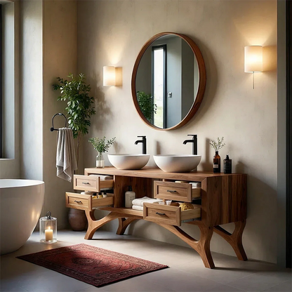 Stylish double sink vanity design – double vanity cabinet