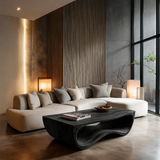 Curved Coffee Table in Natural Wood – Sculptural Center Table for Modern Living Spaces - Arboriswood - 8