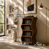 Design Studio Natural Solid Wood Vinyl Record Stand With Four Open Shelves - Arboriswood - 10