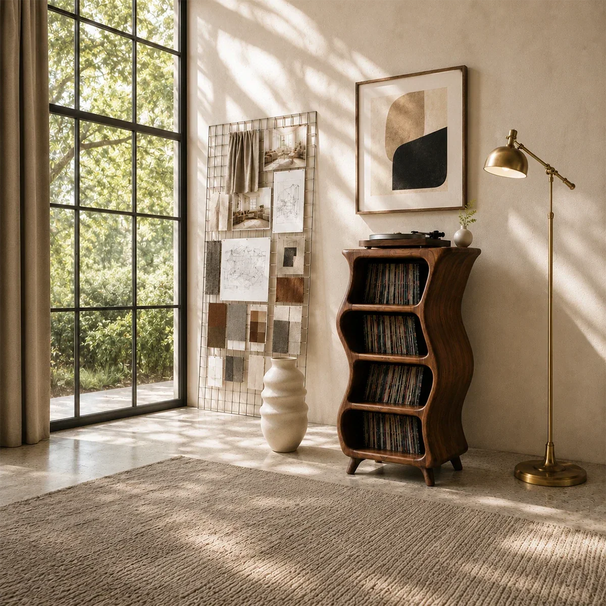 Design Studio Natural Solid Wood Vinyl Record Stand With Four Open Shelves - Arboriswood - 2