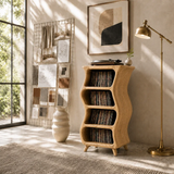 Design Studio Natural Solid Wood Vinyl Record Stand With Four Open Shelves - Arboriswood - 8