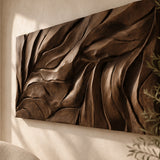 Mounted as a statement piece, this relief wall art adds dimension to an open room