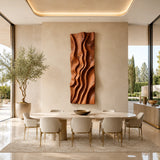 Designed as a sculptural centerpiece, this wall panel adds rhythm to modern interiors
