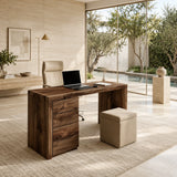 Four drawer storage gives this workstation desk a practical layout for daily tasks