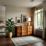 Grid Drawer Sideboard in Natural Solid Wood for Contemporary Interiors - ArborisWood - 2