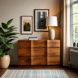 Grid Drawer Sideboard in Natural Solid Wood for Contemporary Interiors - ArborisWood - 3
