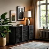 Grid Drawer Sideboard in Natural Solid Wood for Contemporary Interiors - ArborisWood - 9