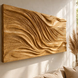 Designed with layered contours, this wall art brings texture and rhythm to open spaces