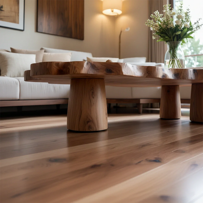 Live Edge Coffee Table Organic Shape – Natural Wood Center Table for Living Room - ArborisWood - 4