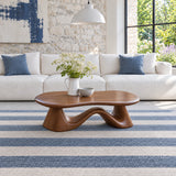 Live Edge Coffee Table with Free-Form Slab on Single S-Ribbon Disc-Foot Base - Arboriswood - 11
