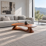Live Edge Coffee Table with Peanut Twin-Lobe Slab on Splayed Column Legs - Arboriswood - 3