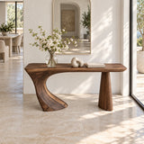 Live Edge Console Table in Natural Solid Wood - Sculptural Entryway Piece - Arboriswood - 5