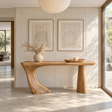 Live Edge Console Table in Natural Solid Wood - Sculptural Entryway Piece - Arboriswood - 8