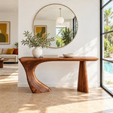 Live Edge Console Table in Natural Solid Wood - Sculptural Entryway Piece - Arboriswood - 9