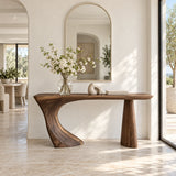 Live Edge Console Table in Natural Solid Wood - Sculptural Entryway Piece - Arboriswood
