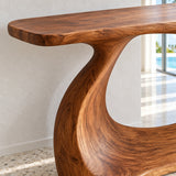 Live Edge Console Table - Sculptural Solid Wood Pedestal Entry Piece - Arboriswood - 4