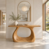 Live Edge Console Table - Sculptural Solid Wood Pedestal Entry Piece - Arboriswood - 9