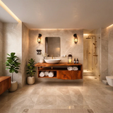 Live Edge Natural Solid Wood Floating Bathroom Vanity With Open Shelf Storage - Arboriswood - 2