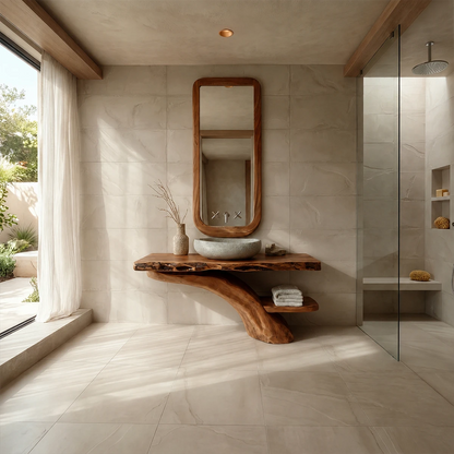 Live Edge Tree Base Bathroom Vanity Natural Solid Wood Statement Piece - ArborisWood - 14