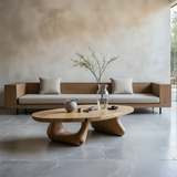 Low Profile Coffee Table – Solid Wood Sculptural Base Design - Arboriswood - 6