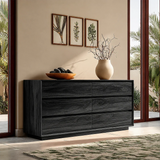 Low Profile Storage Sideboard in Natural Solid Wood with Seamless Drawers - ArborisWood - 8