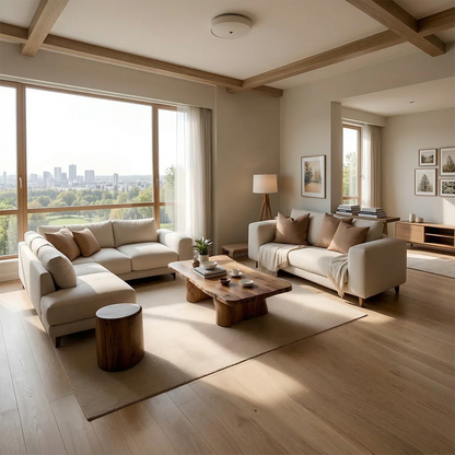 Minimal Luxury Low Coffee Table – Solid Wood Organic Living Room Table - ArborisWood - 2
