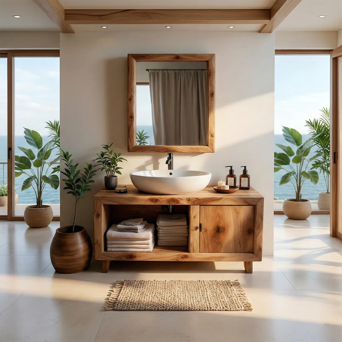 Simple freestanding vanity design – modern bathroom vanity