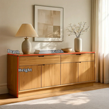 Minimalist Solid Wood Sideboard Cabinet with Concealed Storage Drawers - ArborisWood - 10