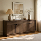 Minimalist Solid Wood Sideboard Cabinet with Concealed Storage Drawers - ArborisWood - 6