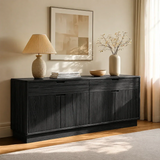 Minimalist Solid Wood Sideboard Cabinet with Concealed Storage Drawers - ArborisWood - 8