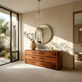Minimalist Storage Sideboard in Natural Solid Wood with Curved Edges - ArborisWood - 2