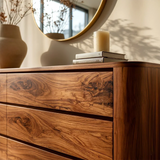 Minimalist Storage Sideboard in Natural Solid Wood with Curved Edges - ArborisWood - 4