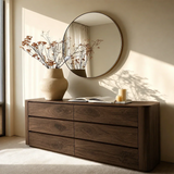 Minimalist Storage Sideboard in Natural Solid Wood with Curved Edges - ArborisWood - 7