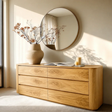 Minimalist Storage Sideboard in Natural Solid Wood with Curved Edges - ArborisWood - 8